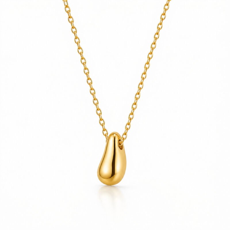Golden Drop zlata verižica s kapljičnim obeskom Šik nakit