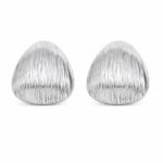 Lustre Ridge Silver srebrni vtični uhani z valovitim reliefom Šik nakit