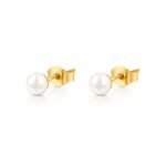 siknakit-pearl-dot-mini-biserni-vticni-uhani-bela-podlaga Pearl Dot zlati mini biserni vtični uhani Šik nakit