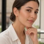 siknakit-pearl-dot-mini-biserni-vticni-uhani-lifestyle-bela-srajca-closeup