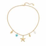 siknakit-zlata-verizica-z-morsko-zvezdo-in-poletnimi-obeski-sea-star-treasure-bela-podlaga Sea Star Treasure zlata verižica z morsko zvezdo in obeski Šik nakit