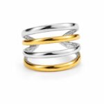 sik-nakit-dvobarvni-prilagodljivi-prstan-duet gold-silver-bela-produktna Duet Gold & Silver dvobarvni prilagodljiv prstan v zlati in srebrni barvi Šik nakit