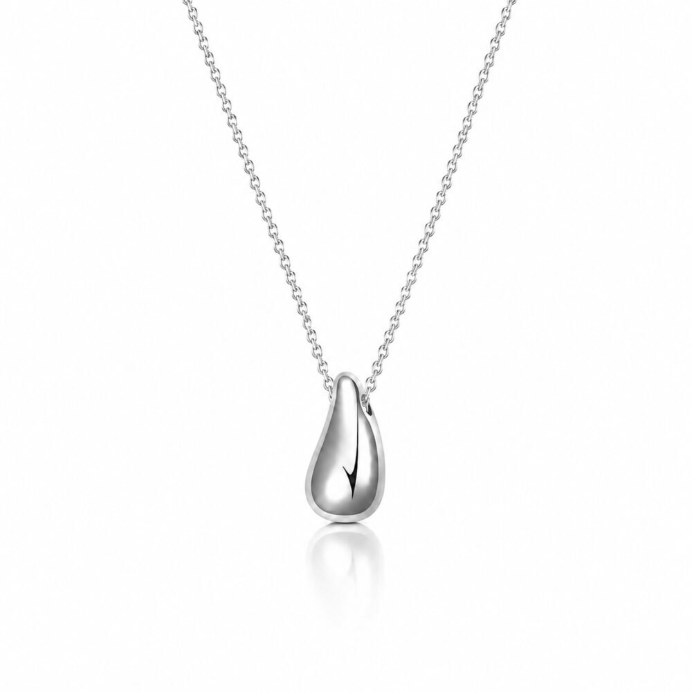 sik-nakit-silver-drop-srebrna-verizica-s-kapljico-bela-produktna Silver Drop srebrna verižica s kapljičnim obeskom Šik nakit