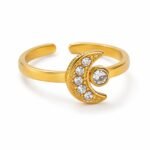 sik-nakit-zlati-prstan-z-luno-crescent-spark-gold-bela-produktna Crescent Spark Gold zlati prstan z lunico in cirkoni Šik nakit
