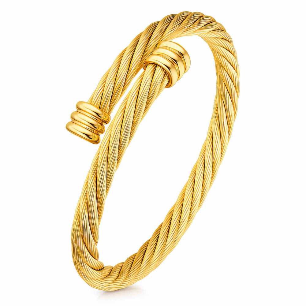 siknakit-zlata-odprta-zapestnica-twisted-rope-cuff-bela-podlaga