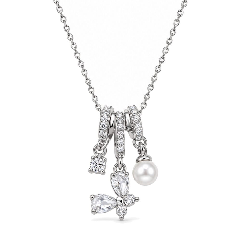 siknakit-butterfly-charms-srebrna-verizica-z-metuljem-biserno-perlo-in-cirkoni-bela-podlaga Butterfly Charms srebrna verižica z metuljem biserno perlo in cirkoni Šik nakit